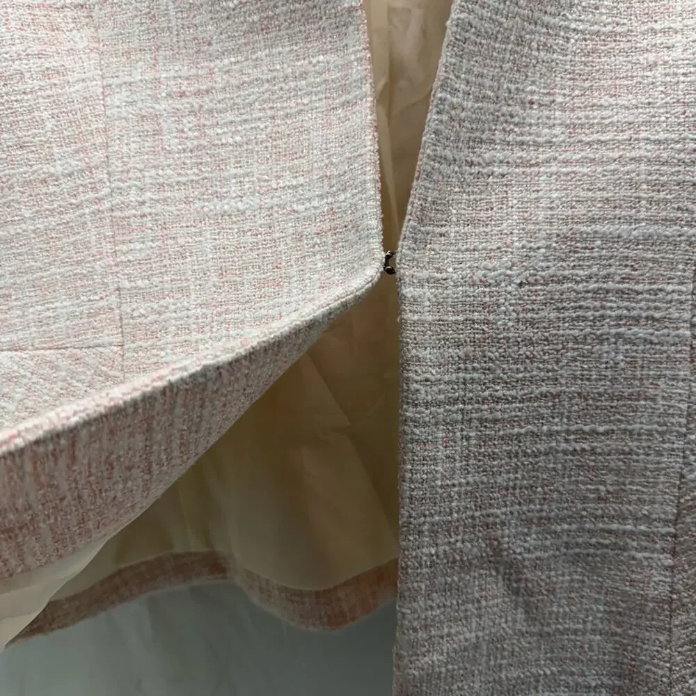 Preston & York Women’s 8 Light Pink, white and gold Tweed feminine Blazer - Picture 3 of 14